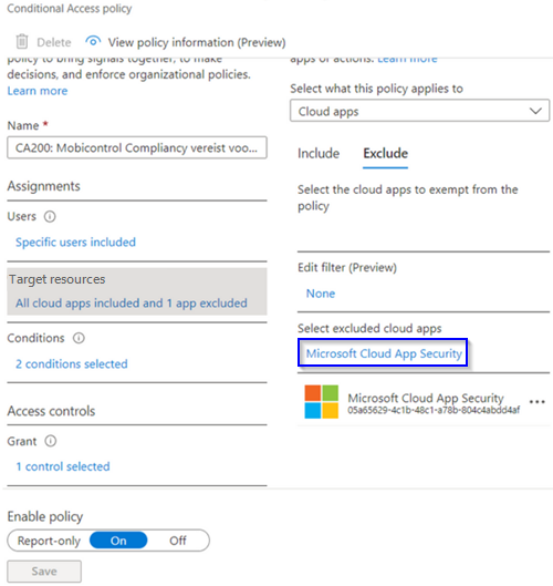 Azure Conditional Access Policy