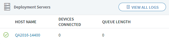 Deployment server panel