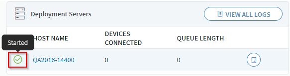 Deployment server status