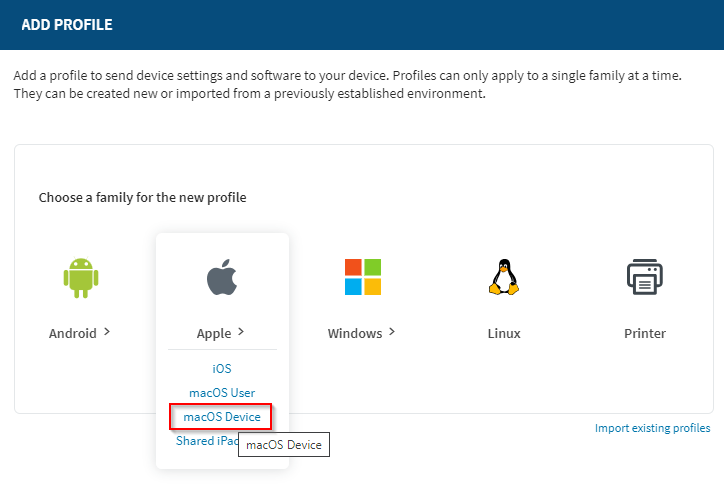 Select Apple macOS