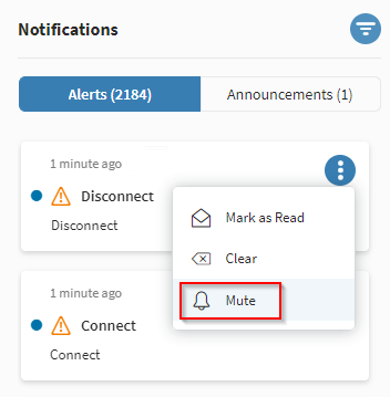 Notification panel mute