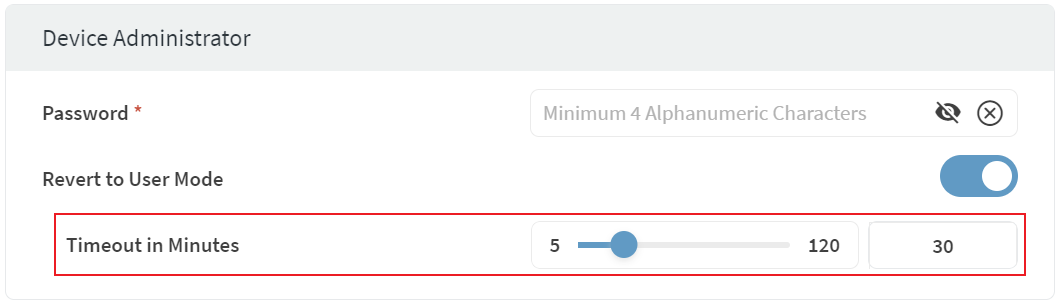 Revert to User Mode setting