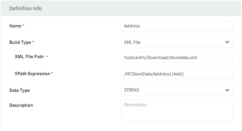 XML example