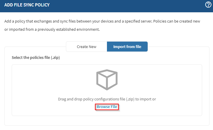 Import Profiles Drag or Browse