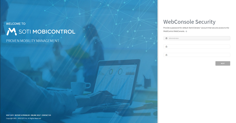SOTI MobiControl Web Console Securtity [after a successful activation]