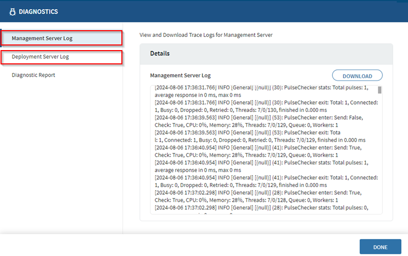 Selecting the report type