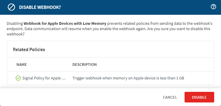 Webhooks disable verify