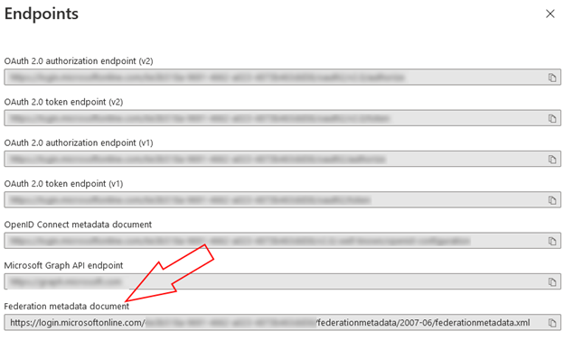 Microsoft Entra ID Endpoints screen.