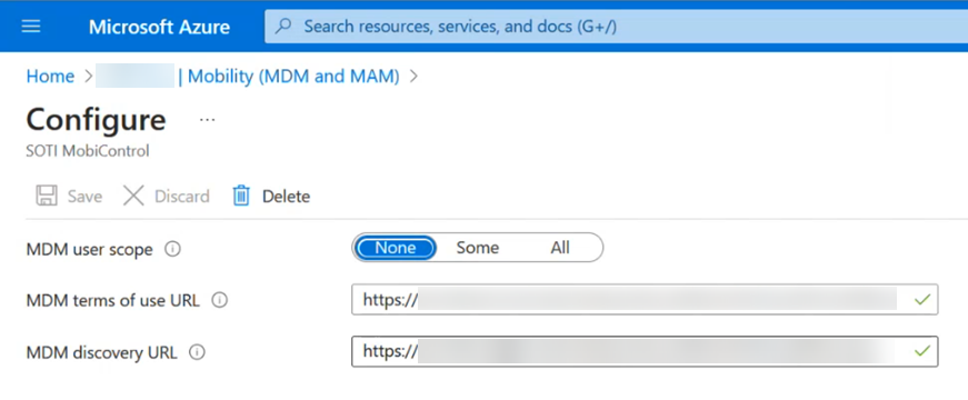 Configure window settings for SOTI MobiControl