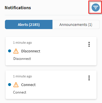 Notification panel select