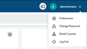 SOTI MobiControl account dropdown options.