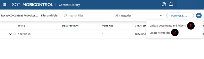 File/Folder Tasks in Content Library