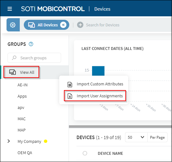 Bulk assign LDAP users to devices