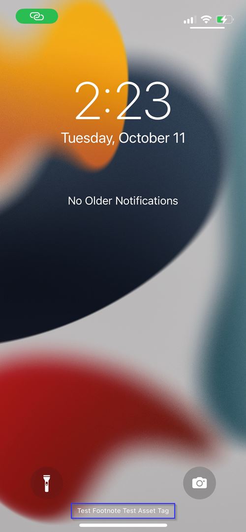 iOS lockscreen result
