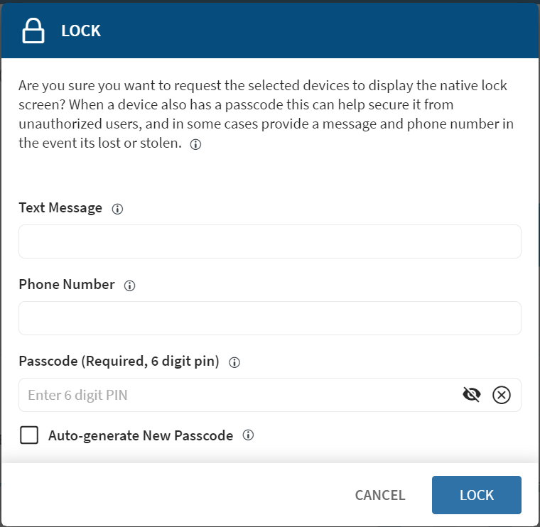 Locking an Android device