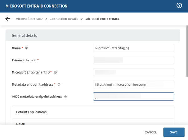 Microsoft Entra ID connection