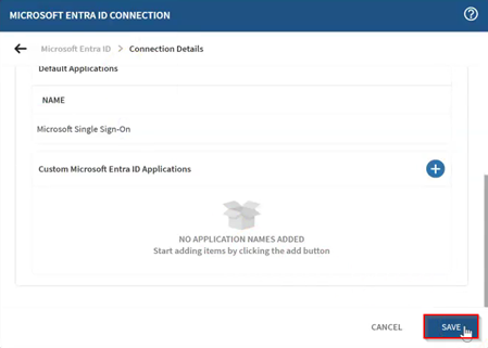 Saving the directory connection.