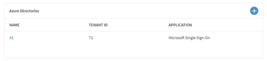 The new directory appears on the list of Azure directories