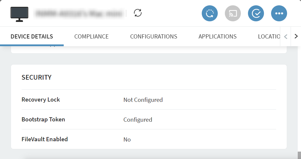 Recovery lock status
