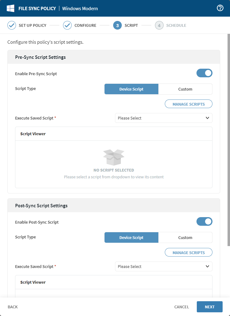 Windows Desktop Modern Script form