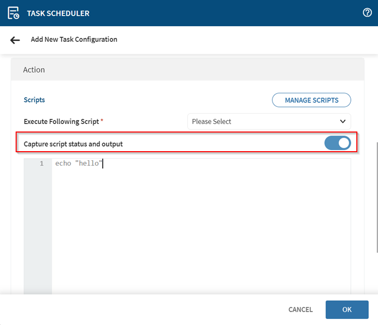 Enabling Capture Script Status and Output For Scheduled Scripts