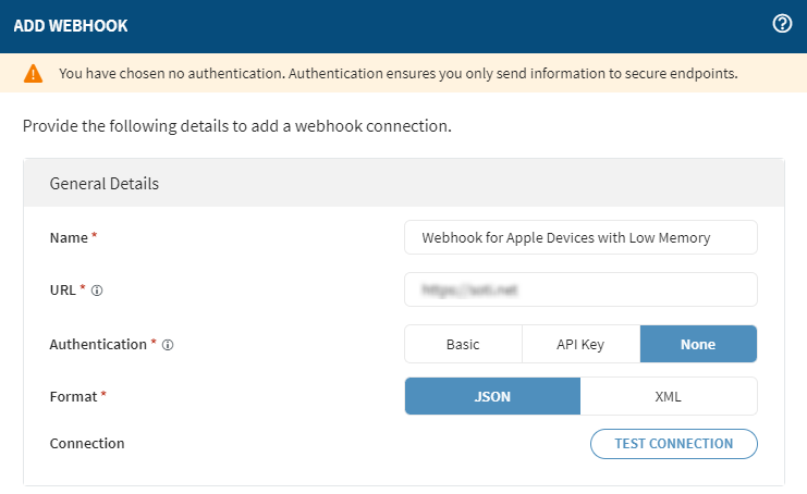 Webhooks general details