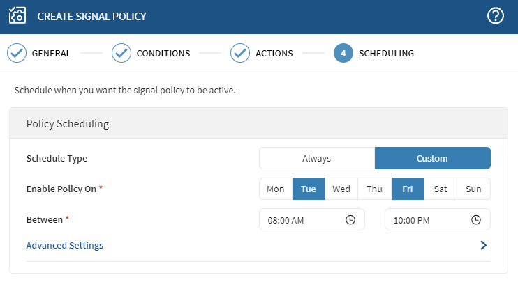 Webhook signal scheduling