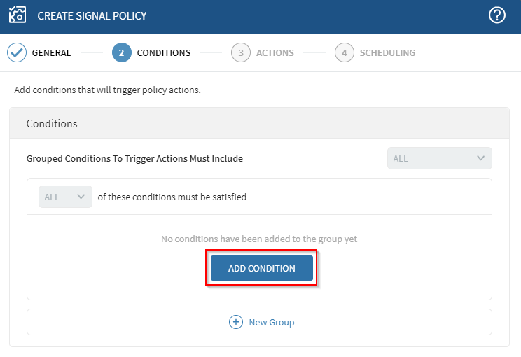 Webhook signal conditions