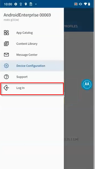 Log into shared device through SOTI MobiControl device agent