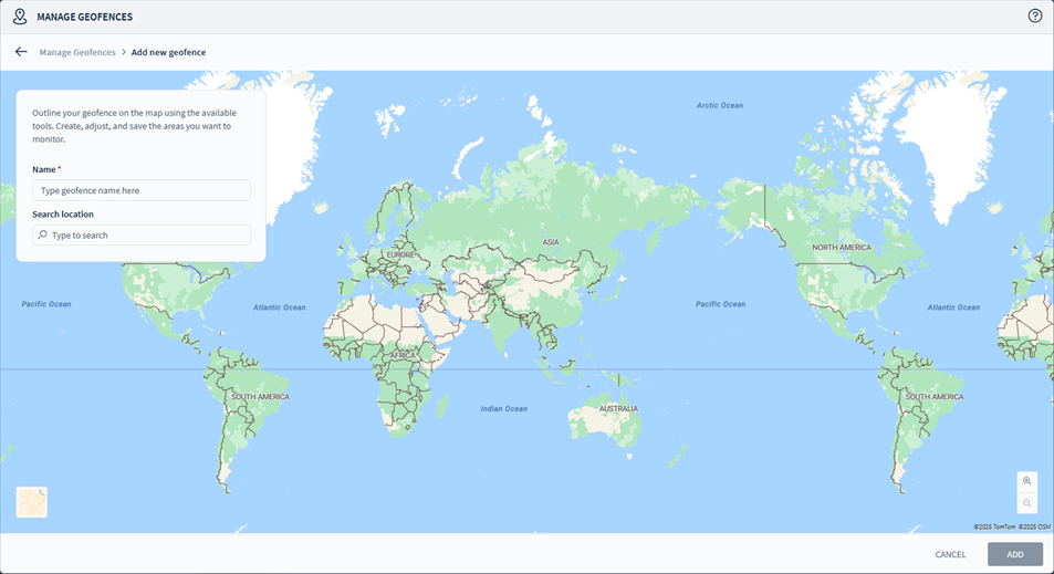Select Add Geofence