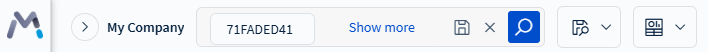 A keyword search using a device ID as a search term