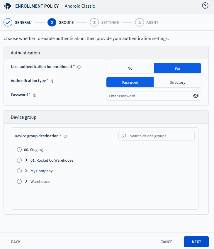 Configuring Groups Tab Settings