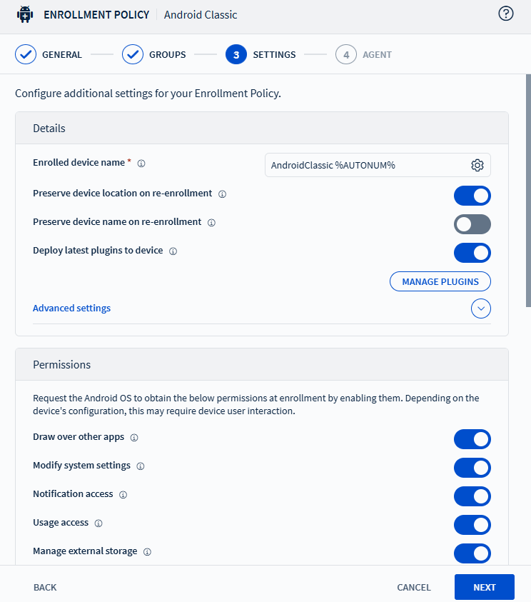 Configuring Additional Enrollment Settings