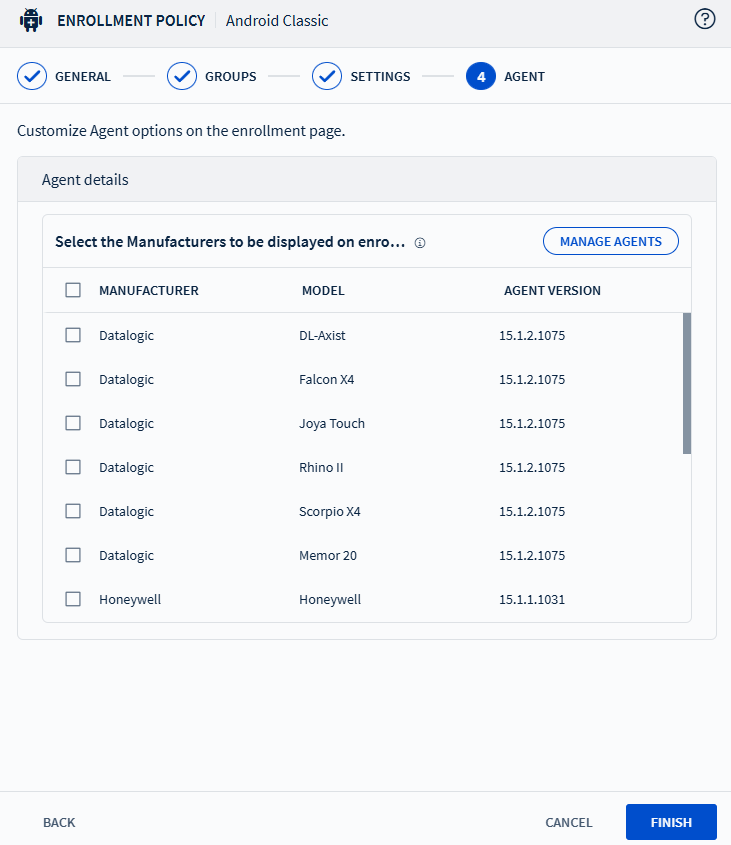 Configuring Agent Settings