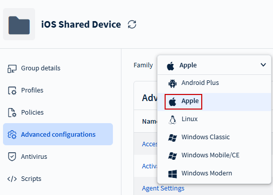 Choosing Apple platform options