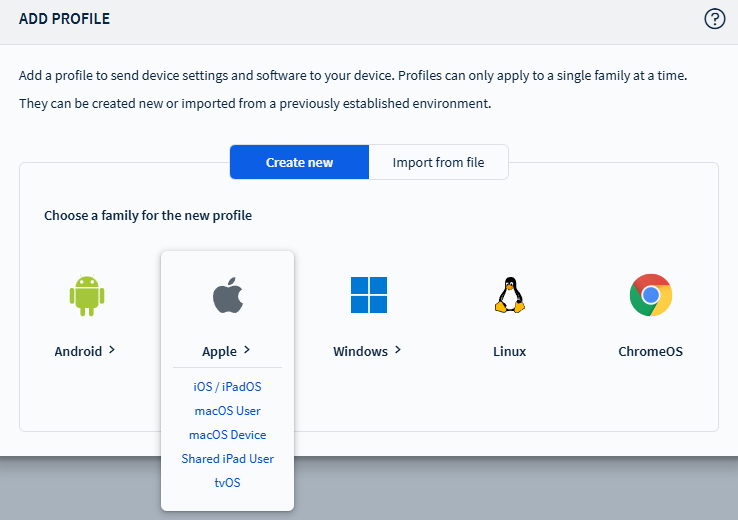 Apple profiles