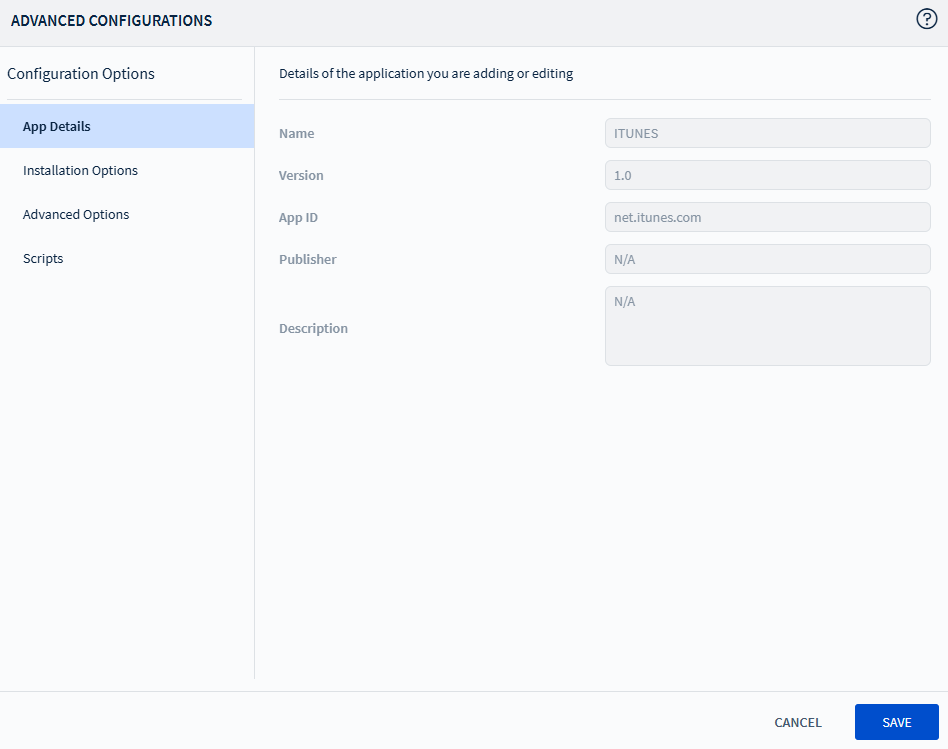 Configuring Advanced Options