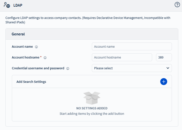 LDAP settings