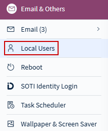 Choosing Local Users configuration