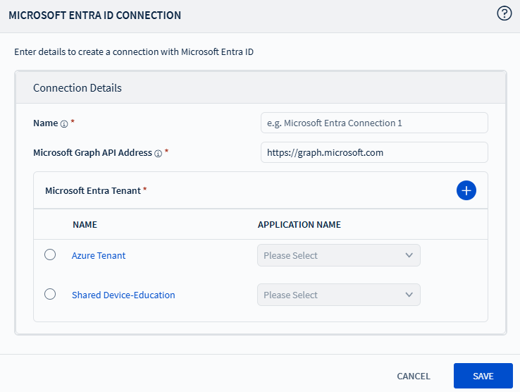 Microsoft Entra ID Connection View