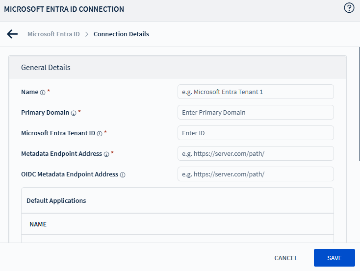 Microsoft Entra ID Connection Options