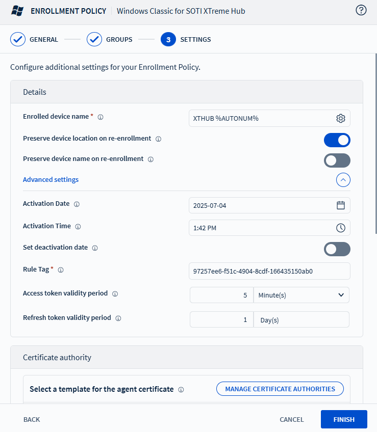 XTreme Hub Settings