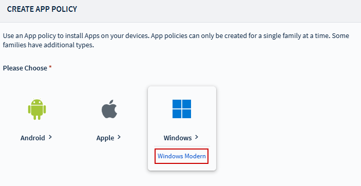 Create App Policy