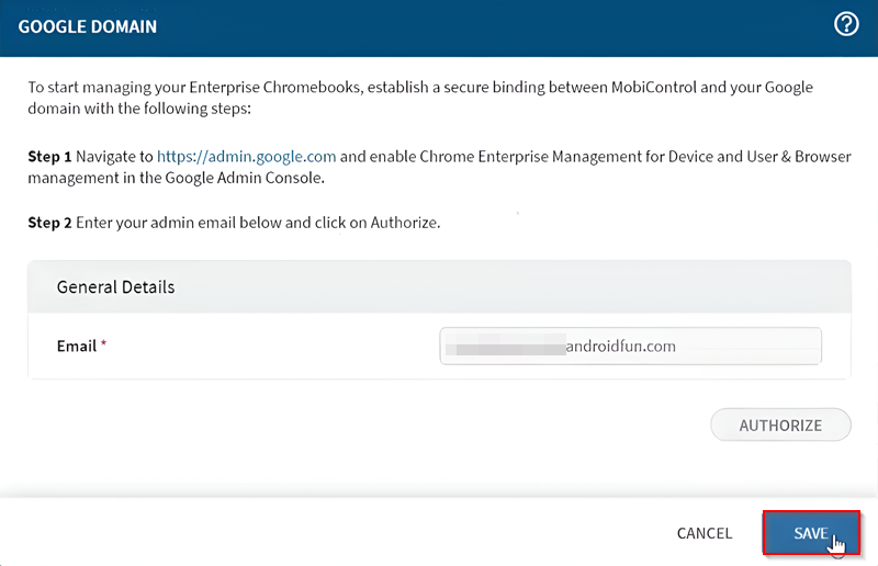 Post Authorization Save Prompt