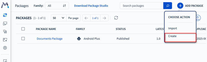 Creating a new package.