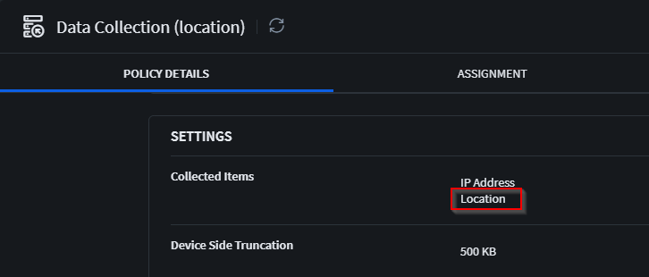 Ensure Location is in the Collected items field.