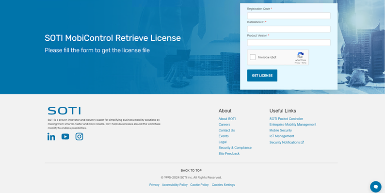 The https://soti.net/product/soti-mobicontrolmobicontrol-retrieve-license/ page