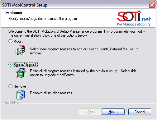 Installing MobiControl