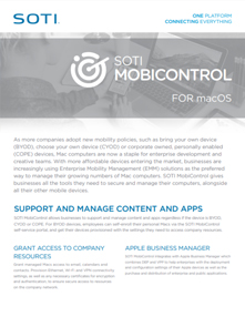 SOTI MobiControl for macOS brochure