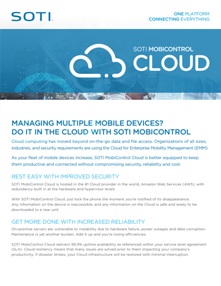 SOTI MobiControl Cloud brochure